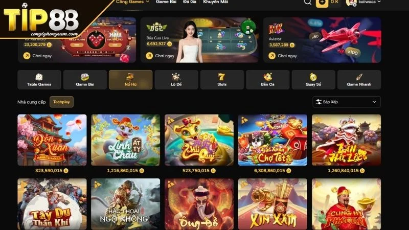 Chinh Phục Jackpot Trăm Triệu Cùng Nổ Hũ TIP88 Hấp Dẫn Nổ hũ TIP88 sức hút không thể chối từ