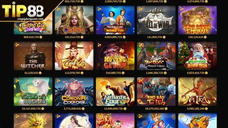 Chinh Phục Jackpot Trăm Triệu Cùng Nổ Hũ TIP88 Hấp Dẫn Top tựa game nổ hũ TIP88 khuynh đảo cộng đồng